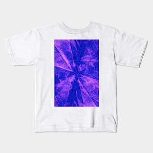 Super Blue and Violet Abstract Splash Burst Artwork Kids T-Shirt